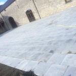 a large area of paving